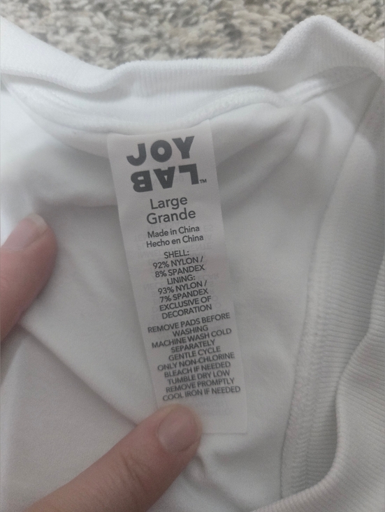 Target Joylab Athletic Light Blue and White Ribbed Tank Tops Sz L - Picture 4 of 5